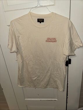 Seager L Pancho and Lefty Cream Logo Crewneck T-Shirt - Men